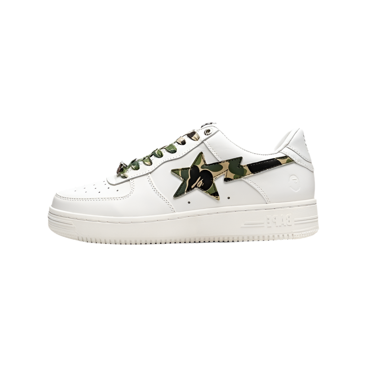 Bape Sta Low White ABC Camo White Green