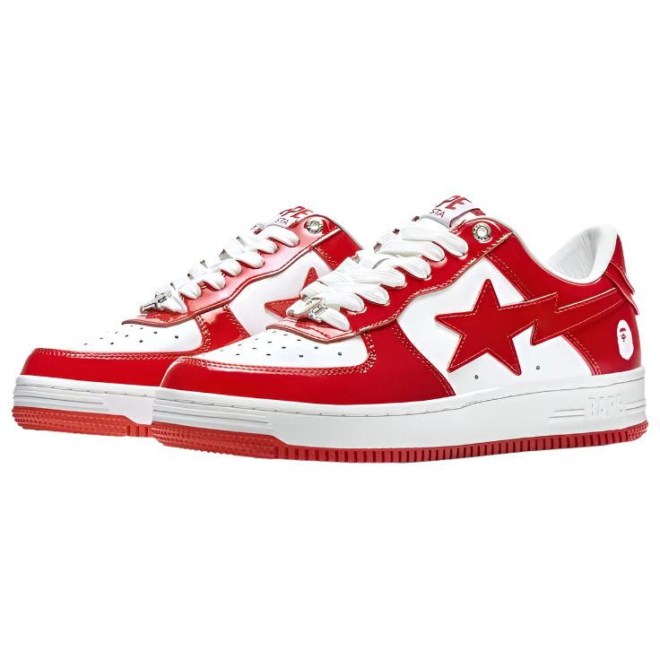 A Bathing Ape Bape sta Patent 'Leather Orange‘