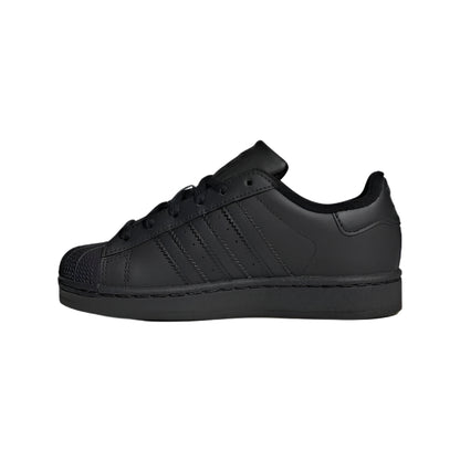Adidas superstar all black suede